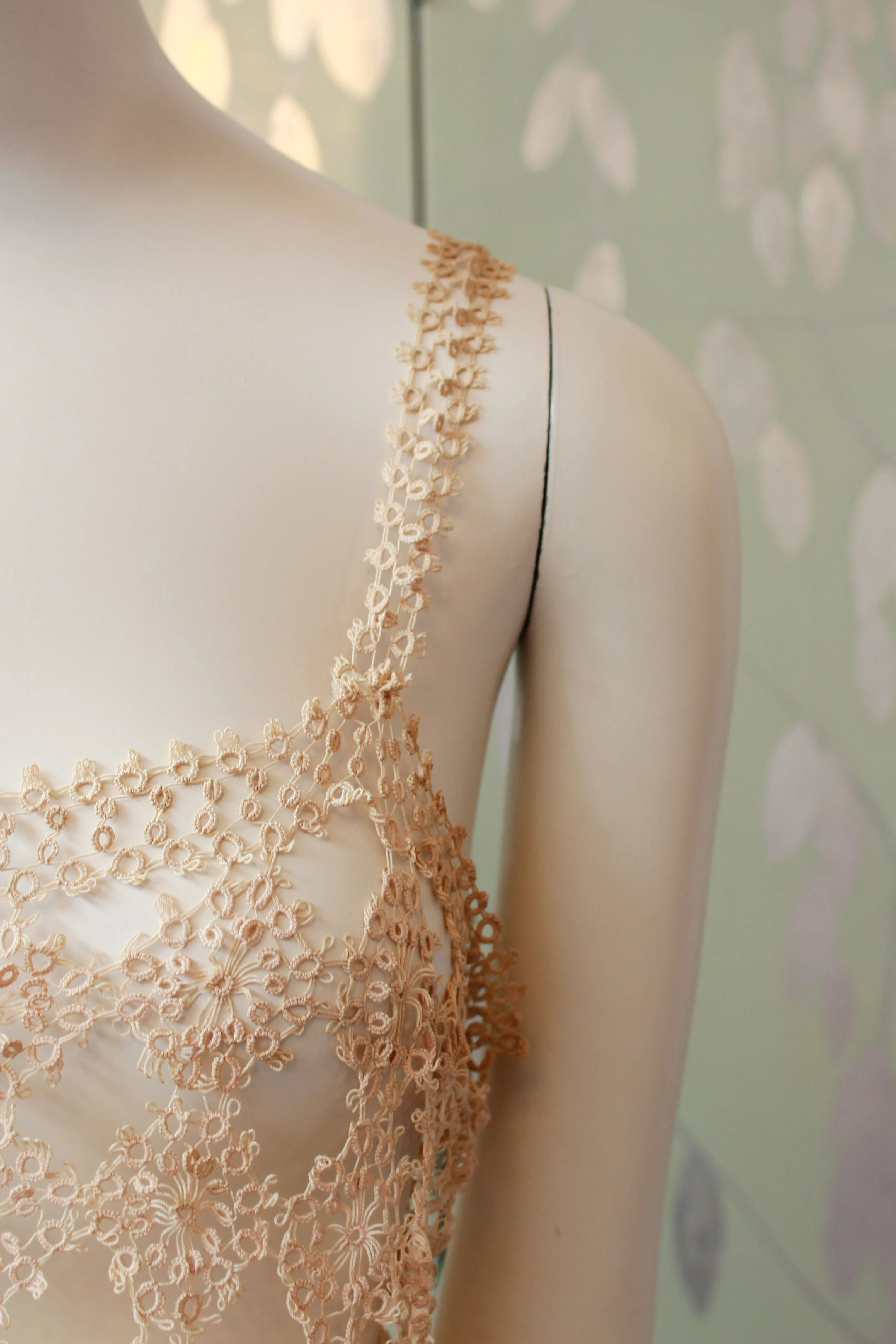 1920s Crochet Silk Step In