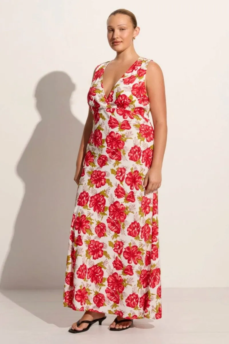 ACACIA MAXI DRESS-ISADORA FLORAL RED