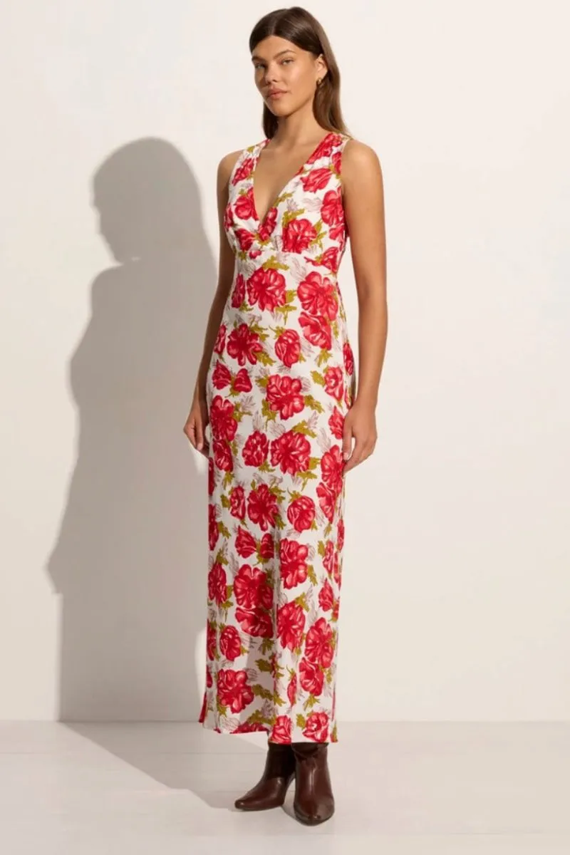 ACACIA MAXI DRESS-ISADORA FLORAL RED