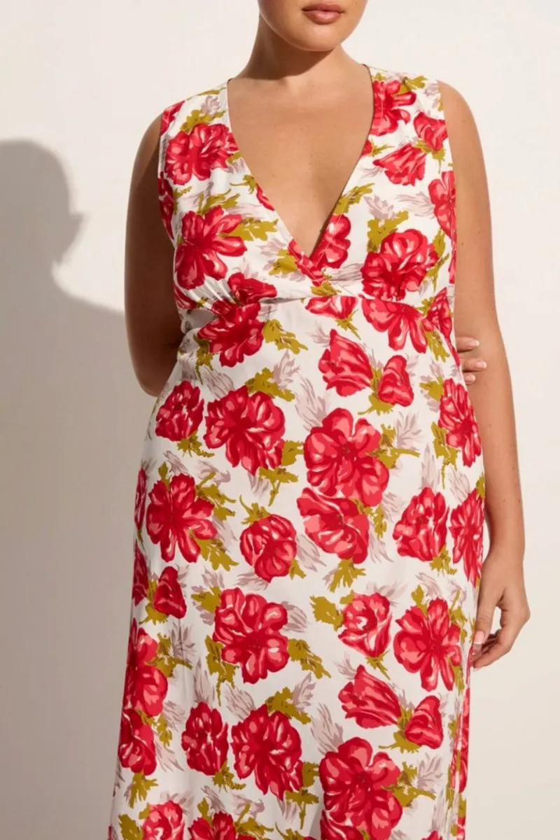 ACACIA MAXI DRESS-ISADORA FLORAL RED