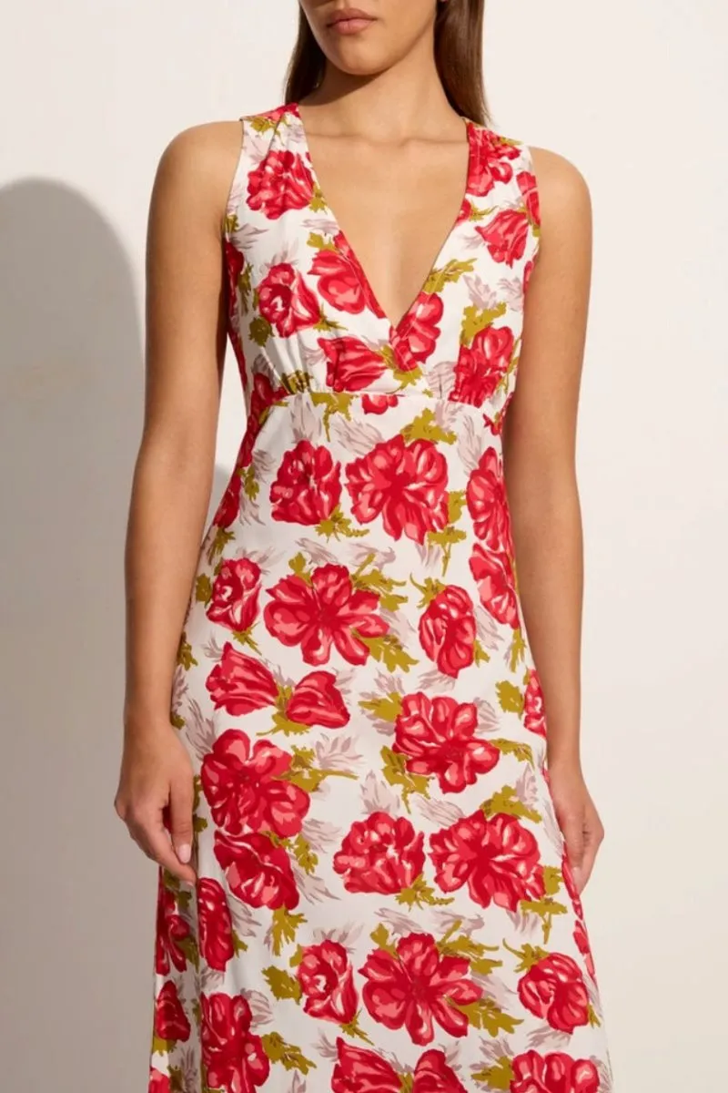 ACACIA MAXI DRESS-ISADORA FLORAL RED