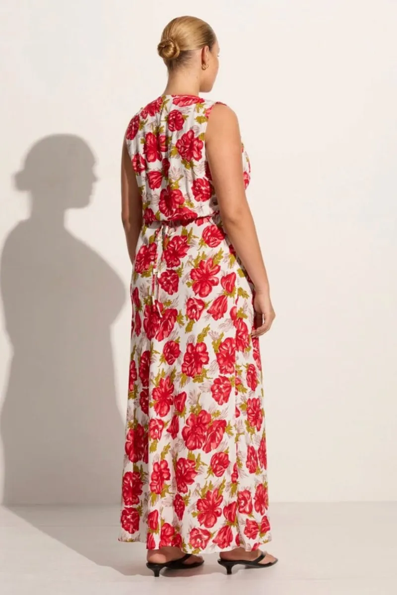 ACACIA MAXI DRESS-ISADORA FLORAL RED