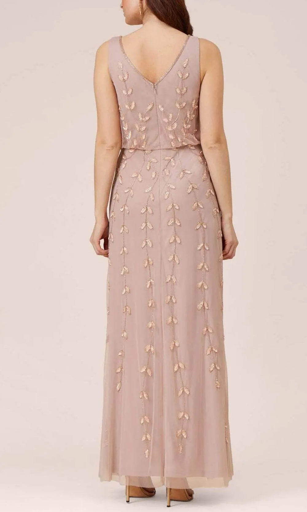 Adrianna Papell AP1E208913 - Embroidered Sheath Long Dress