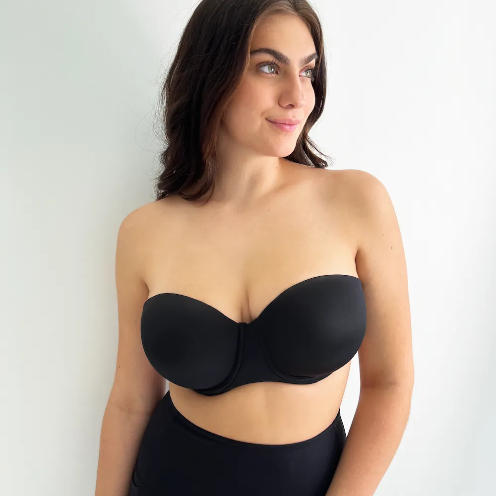 Angelina Strapless/Convertible Underwire Bra Cup - Black