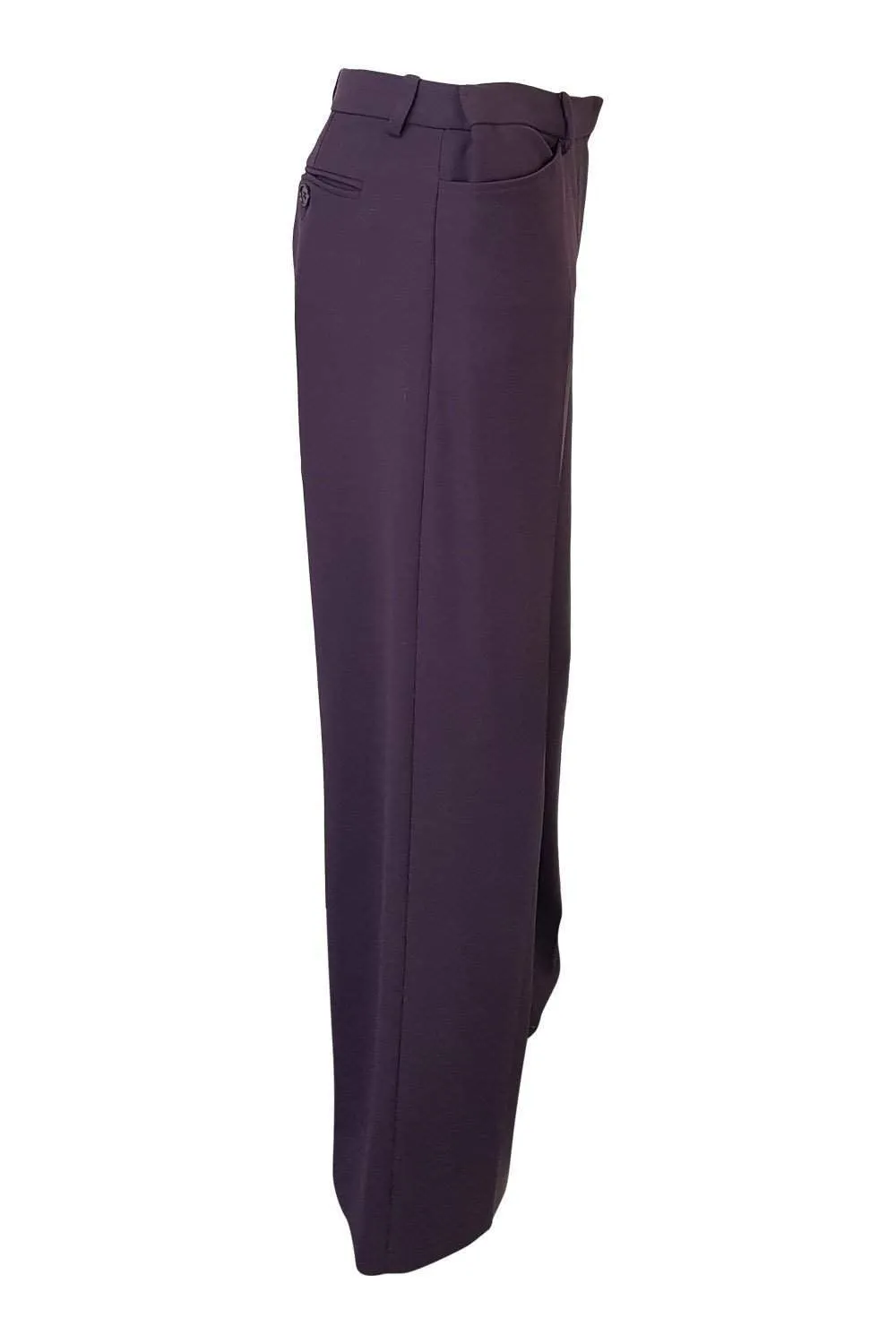 ARMANI Wool Blend Purple Straight Leg Tailored Trousers (IT 38)