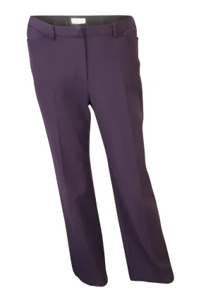 ARMANI Wool Blend Purple Straight Leg Tailored Trousers (IT 38)