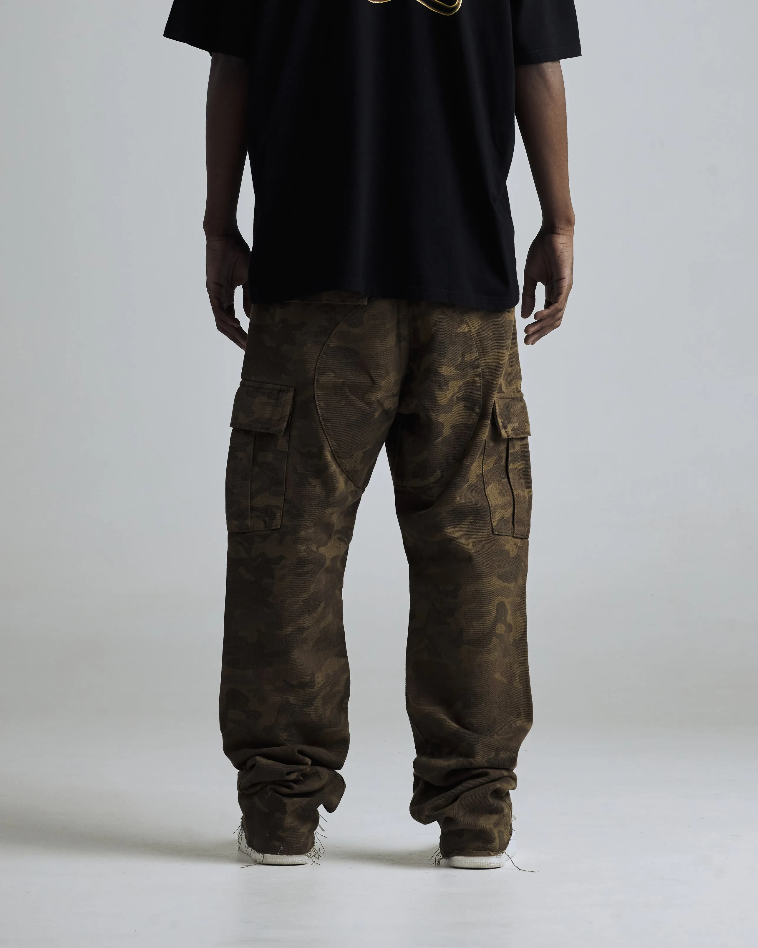 Basics Camo Flare Jean Brown