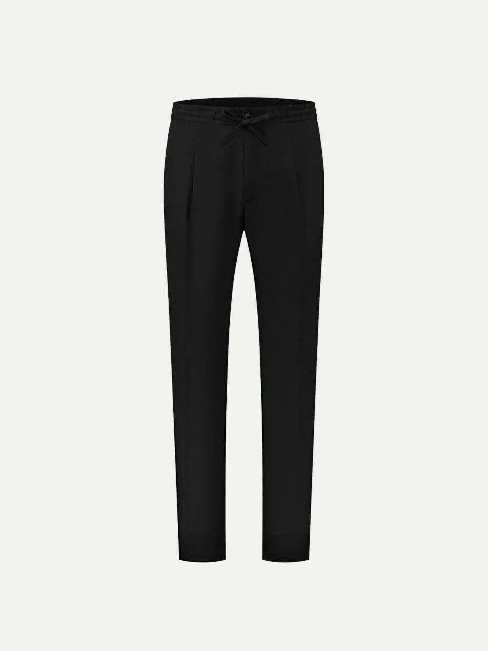 Black Linen Seaside Trousers