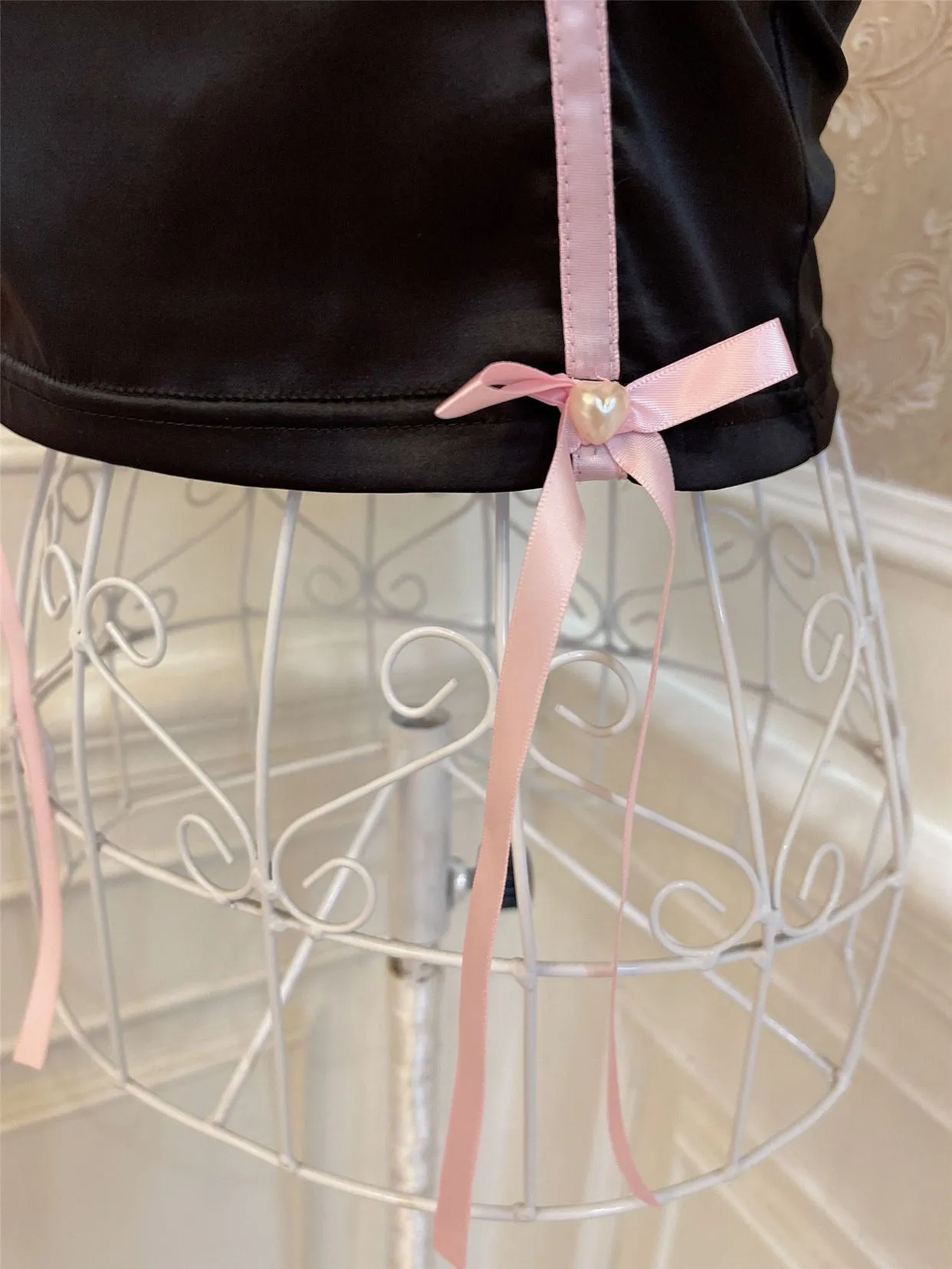 Black pink halter top / tutu skirt