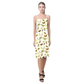 butterfly shadowed print Alcestis Slip Dress (Model D05)