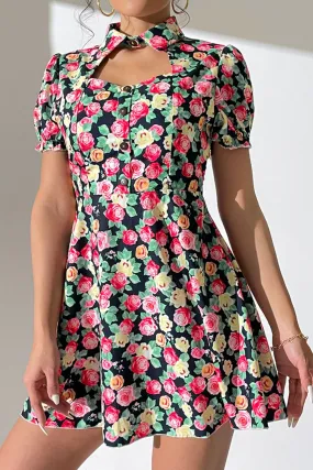 Chic Floral Cutout Dress: Perfect Summer Wedding Attire for Beach Guests & Party-Goers