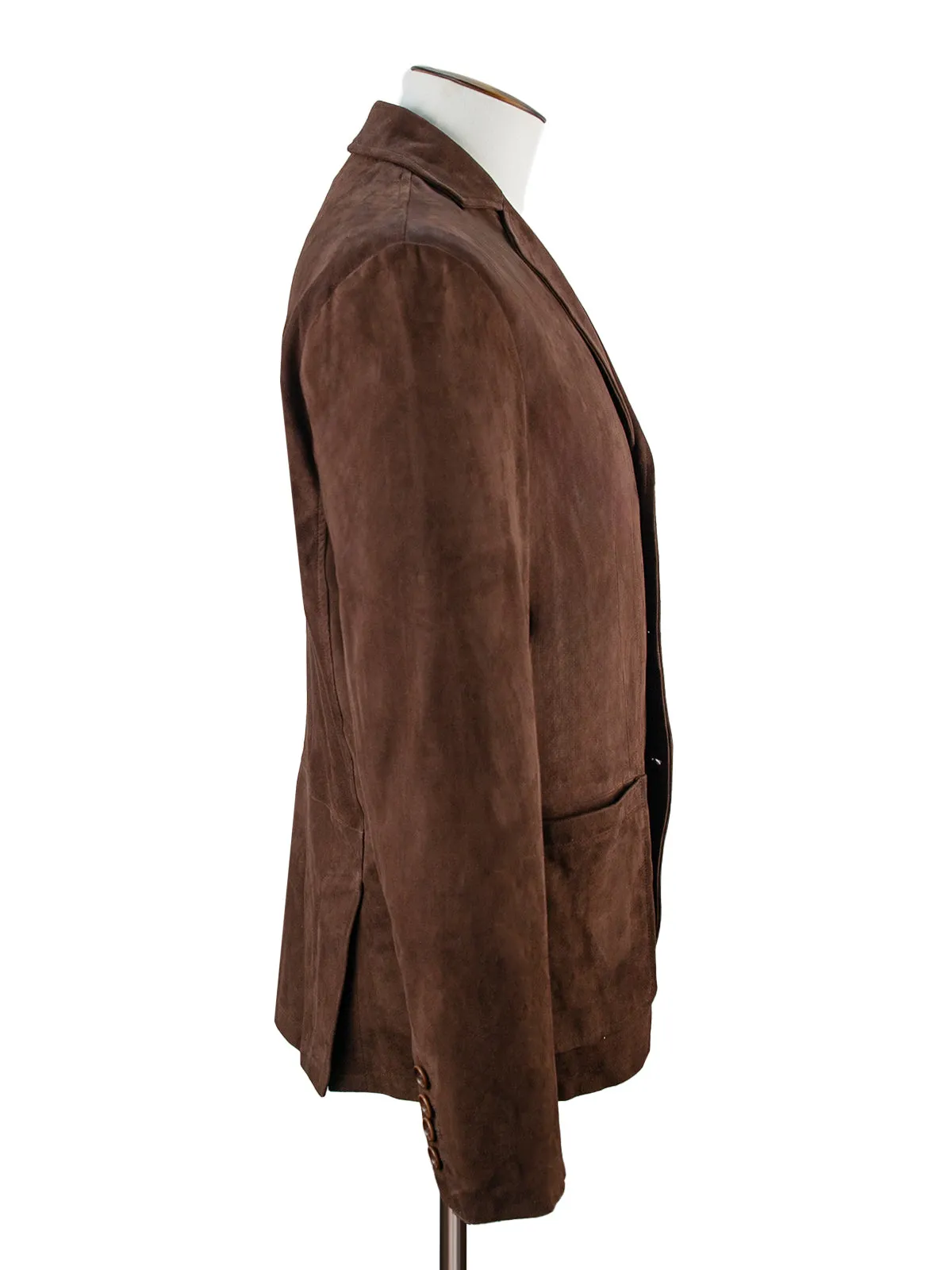 Chocolate Suede Patch Pocket Jacket