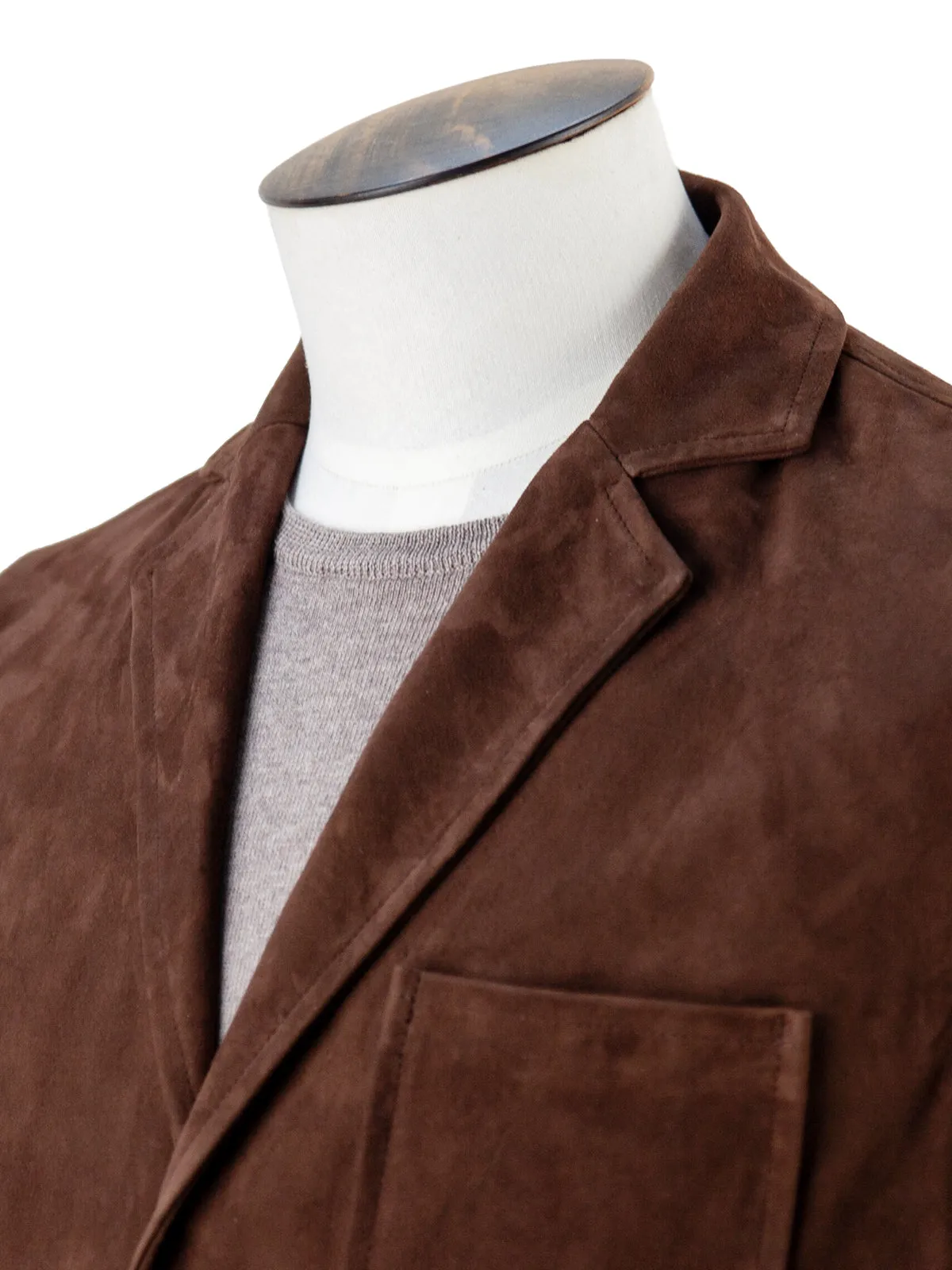 Chocolate Suede Patch Pocket Jacket