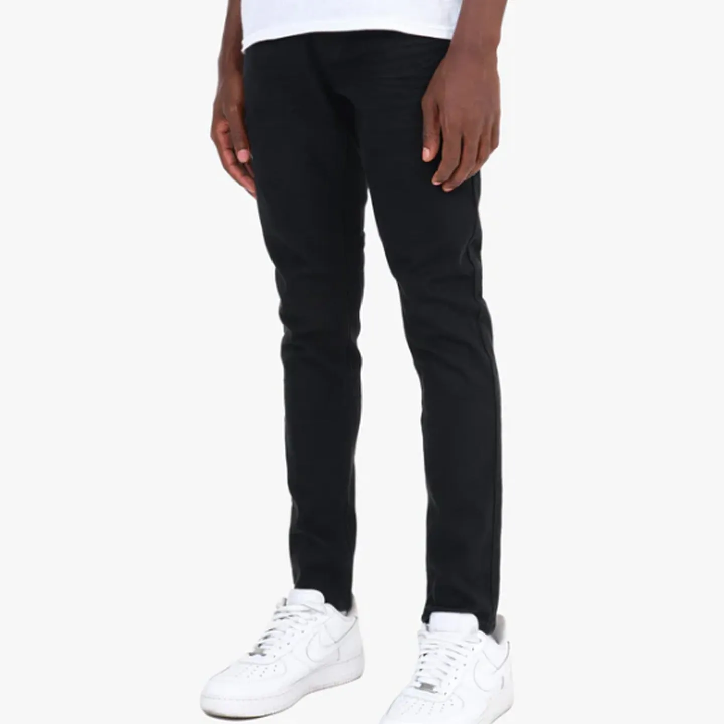 Copper Rivet Plain Slim Jean (Black)