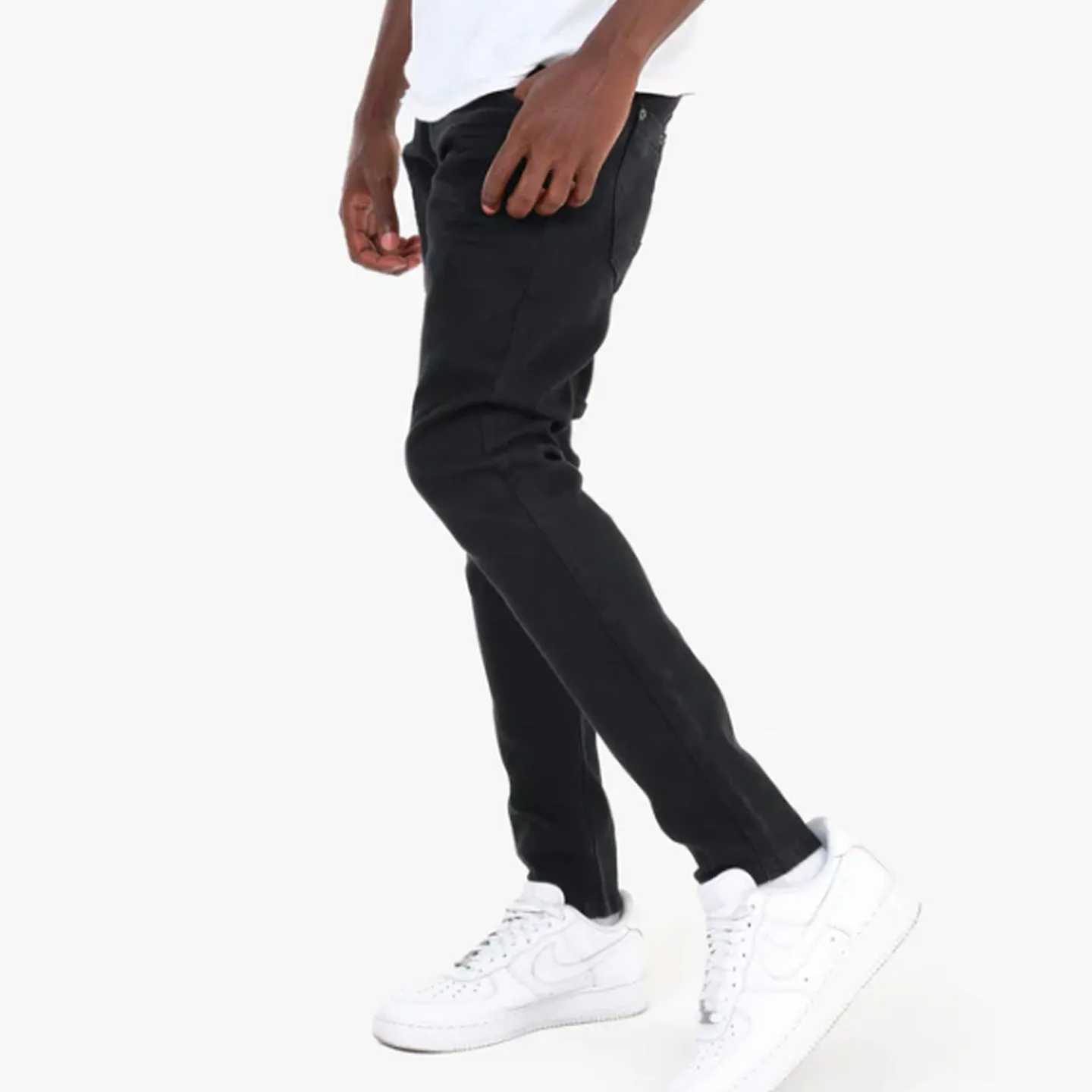 Copper Rivet Plain Slim Jean (Black)