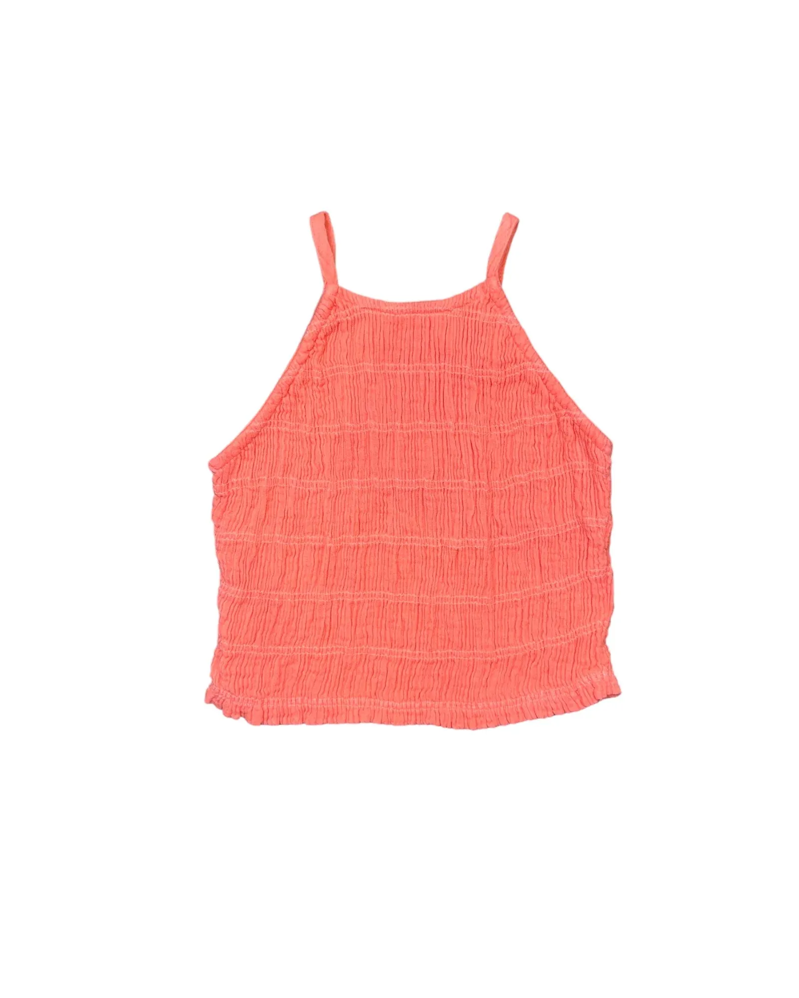 Coral Sun Smocked Halter Top