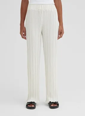 Cream Plisse Trousers - Palais