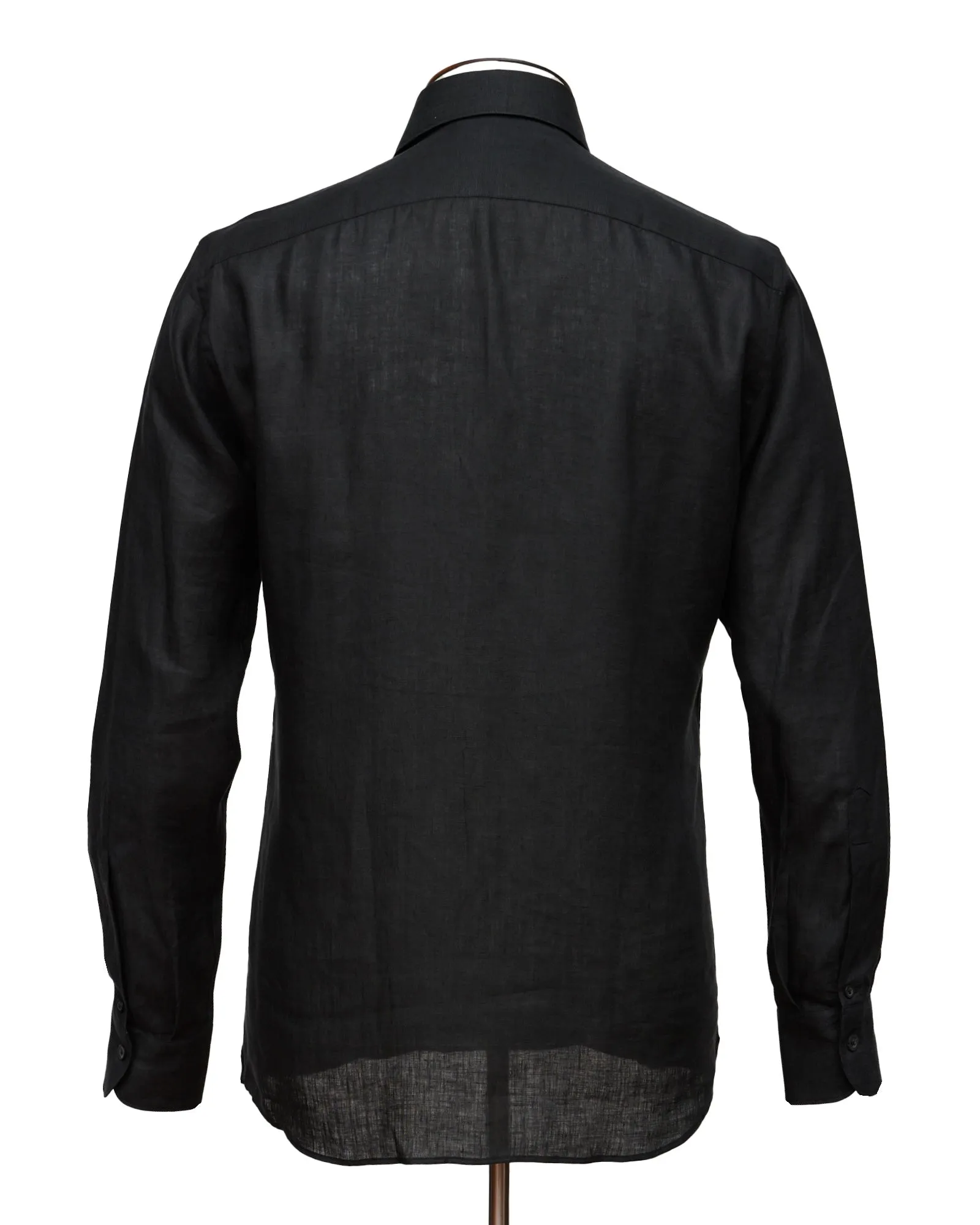 Crest Shirt - Black Linen