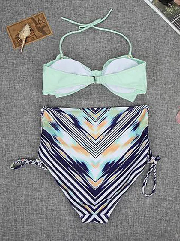 Cute Bow-knot High Waist Bikini Sets