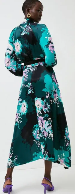 Drama Floral Satin Maxi