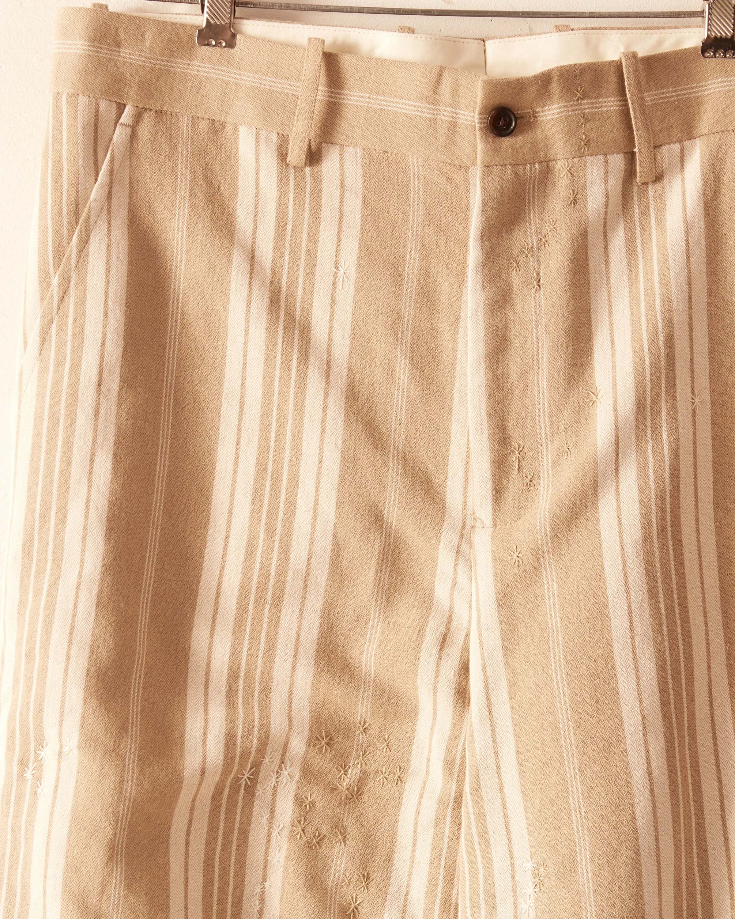 Ecru Stripe Trousers - 34