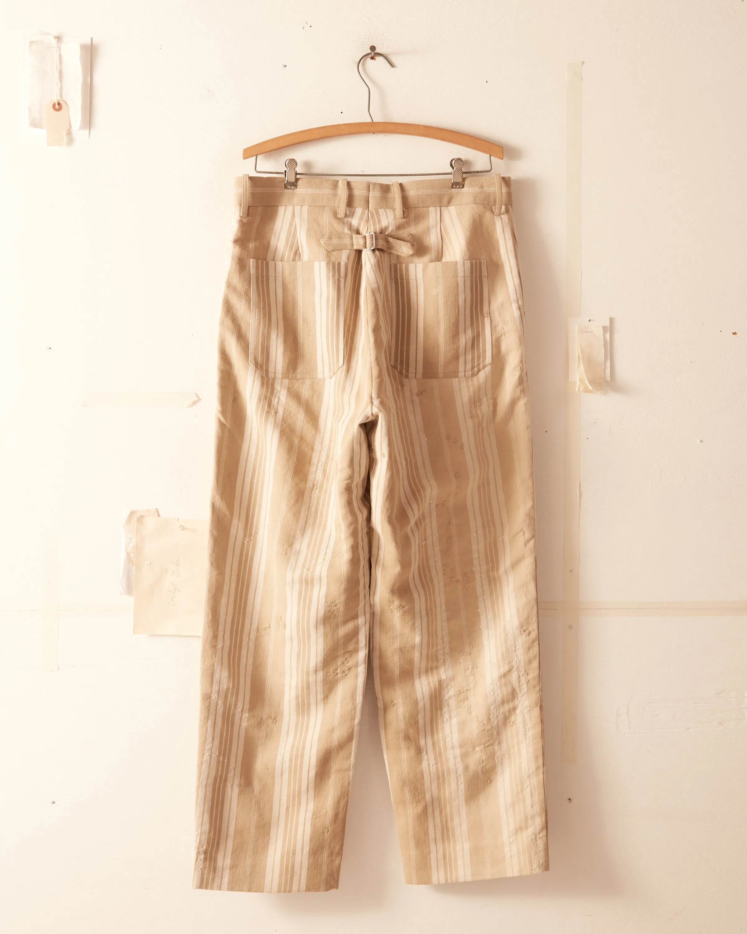 Ecru Stripe Trousers - 34