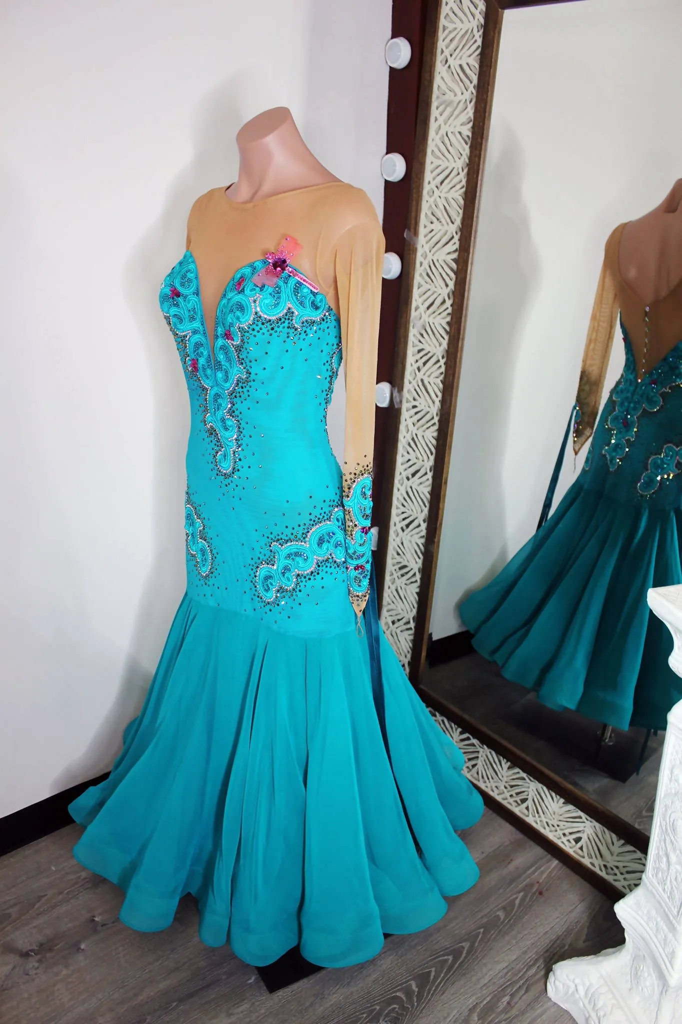 EM Couture Blue  Ballroom Dress