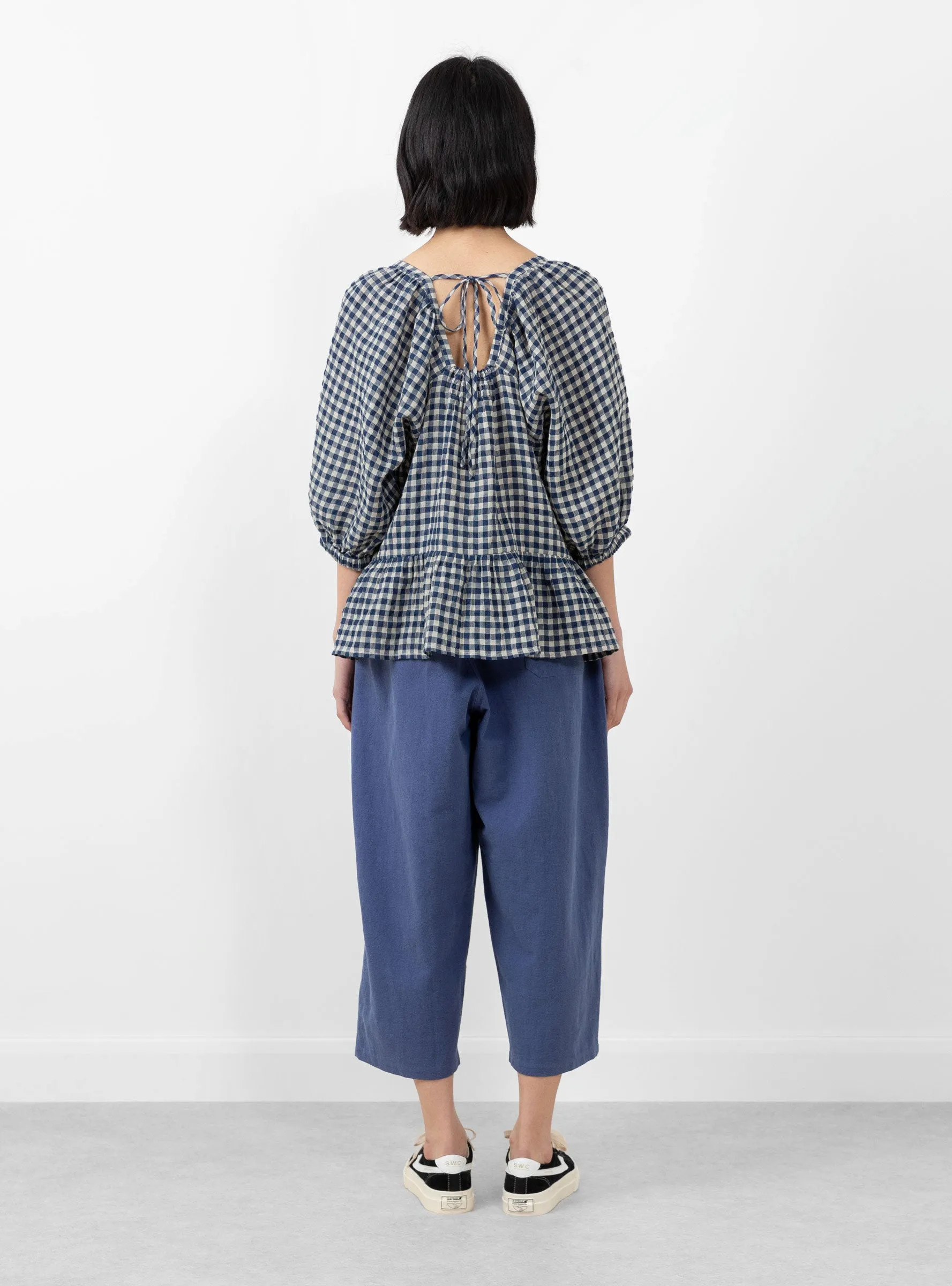 Fara Top Navy Check