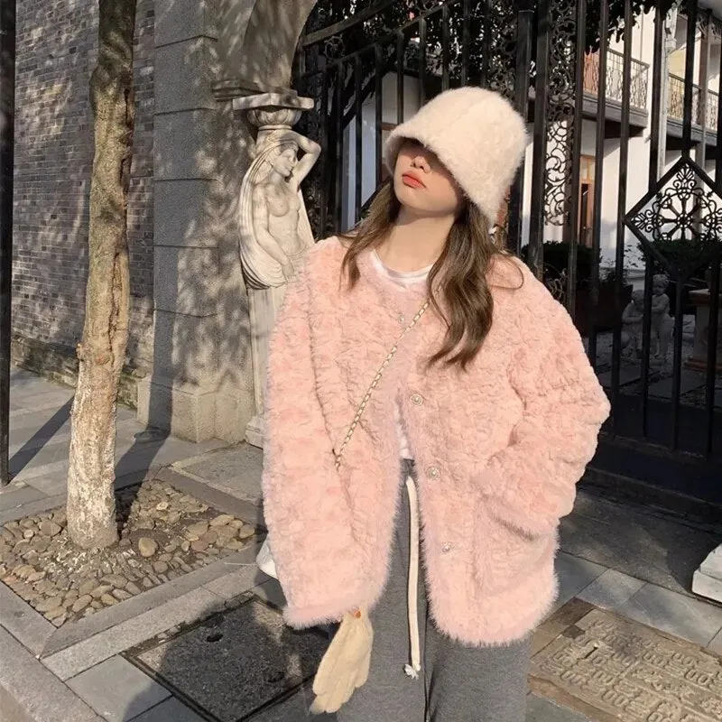 Fluffy Faux Lamb Jacket