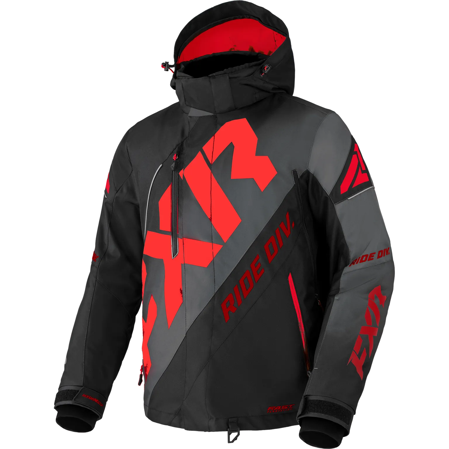 FXR Men's CX Jacket Black-Char Fade/Red