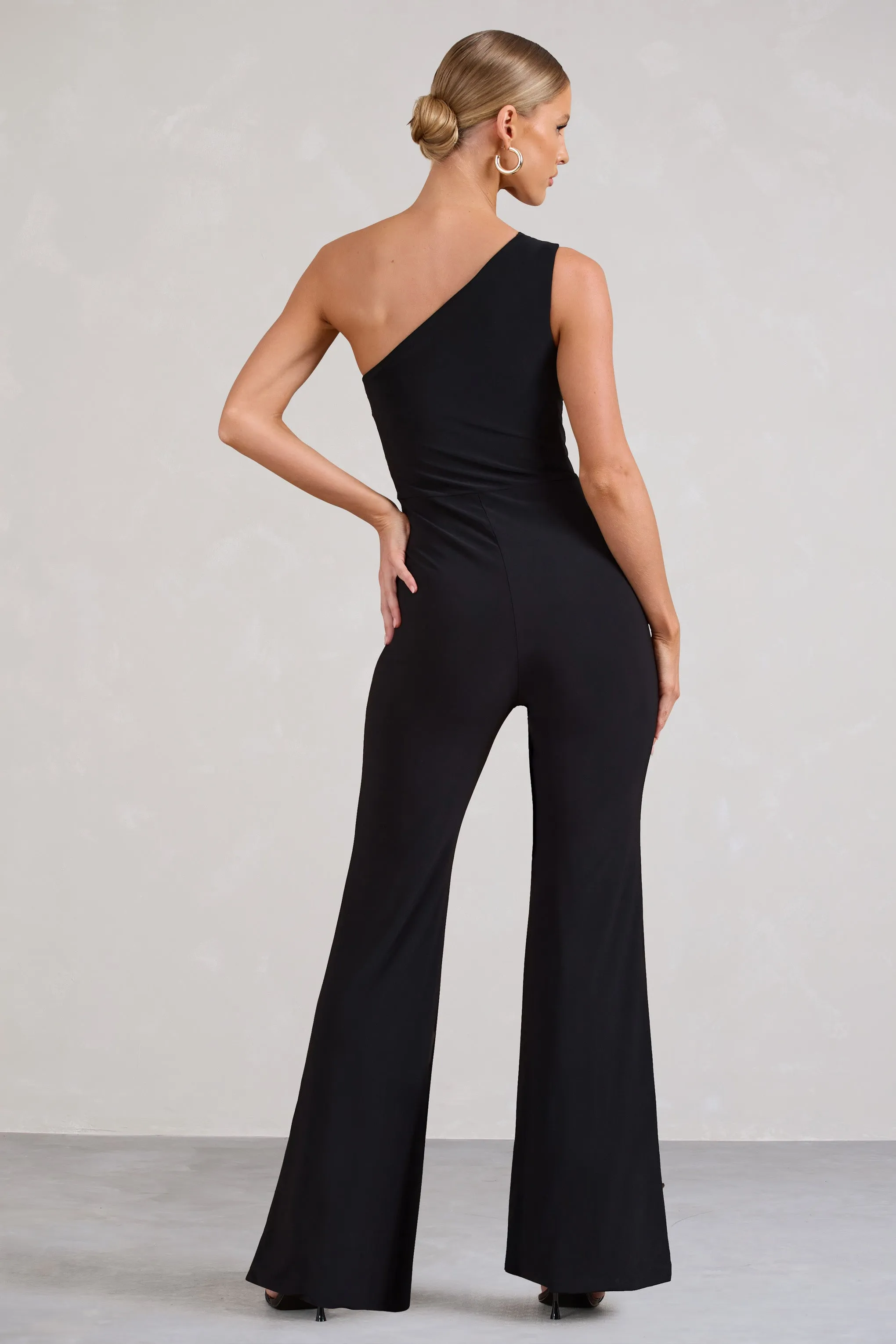 Gabby | Black One Shoulder Jumpsuit