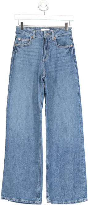 H&M Blue Wide Leg Jeans UK 6