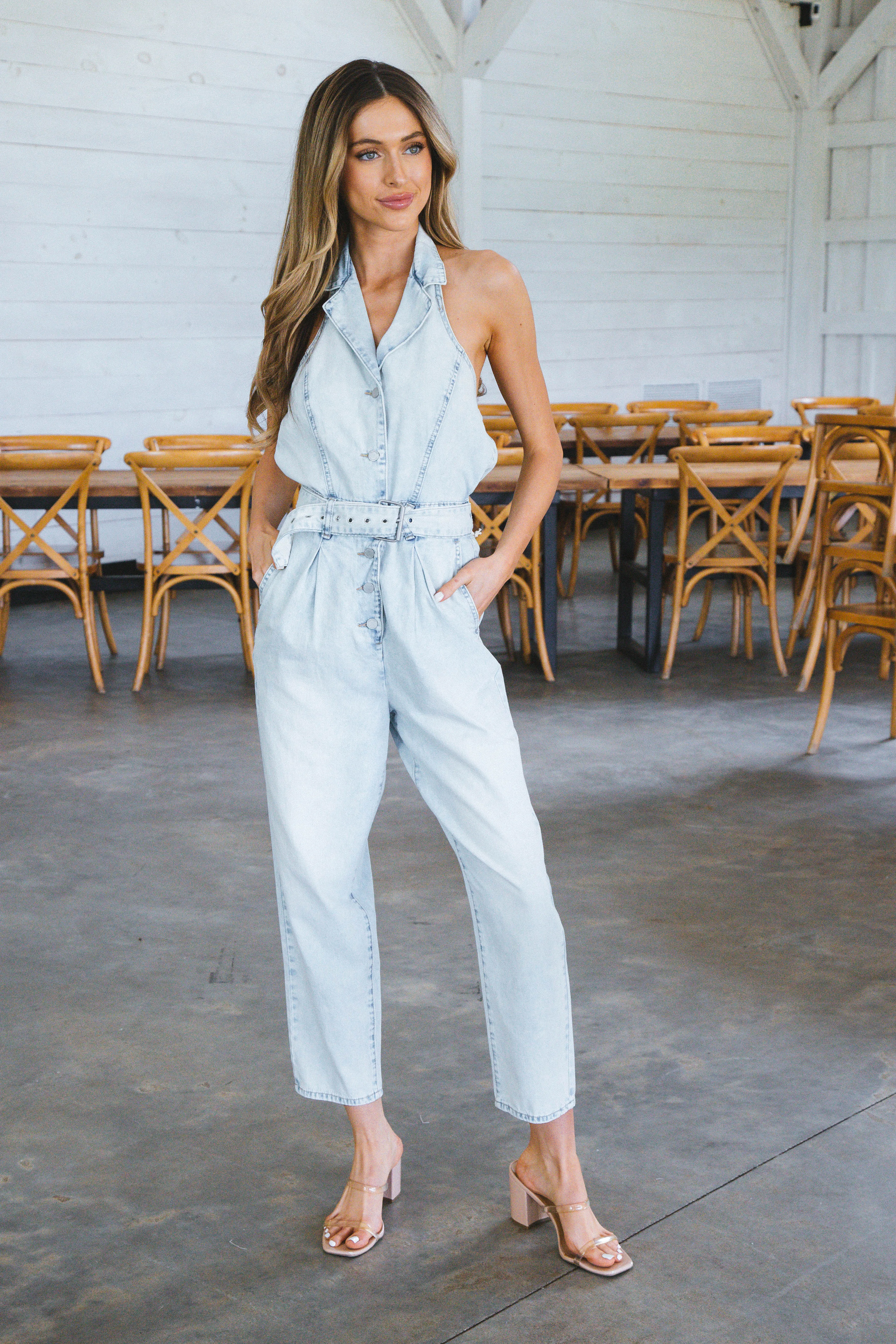 Heavenly Halter Neck Jumpsuit, Call my name  | Blank NYC