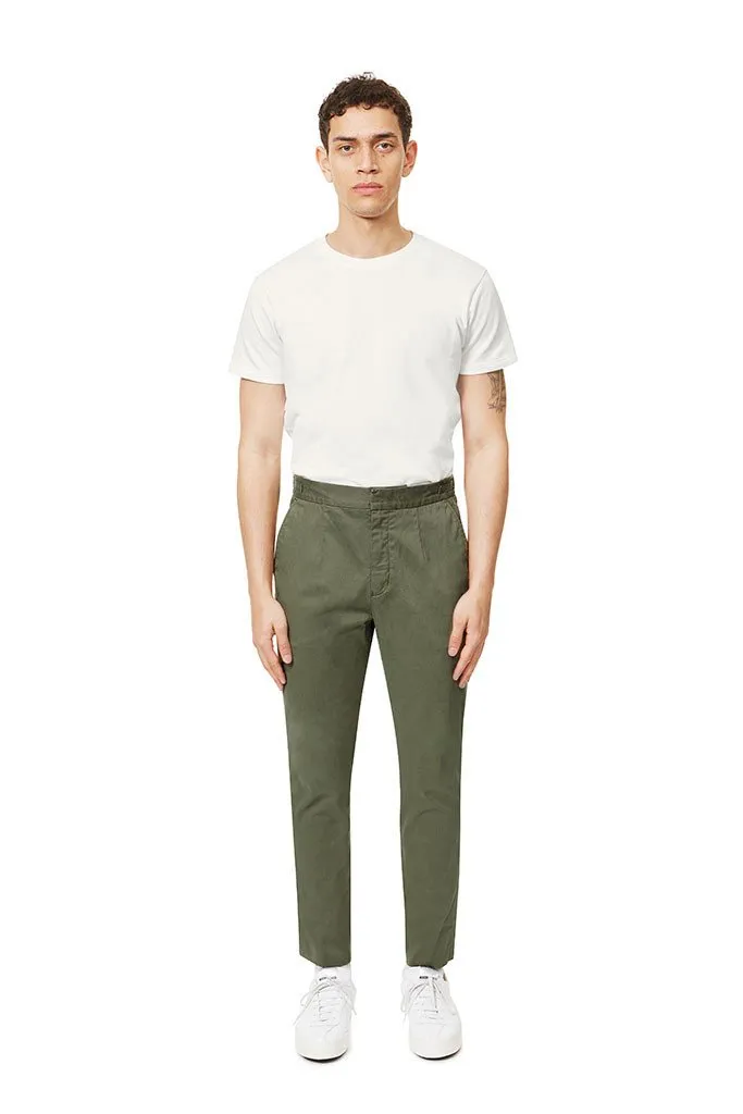 High Waisted Trousers - Moss