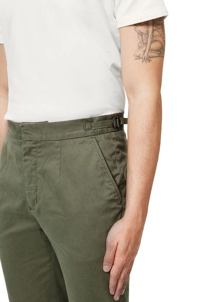 High Waisted Trousers - Moss