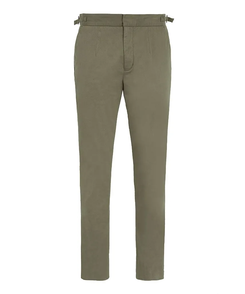 High Waisted Trousers - Moss