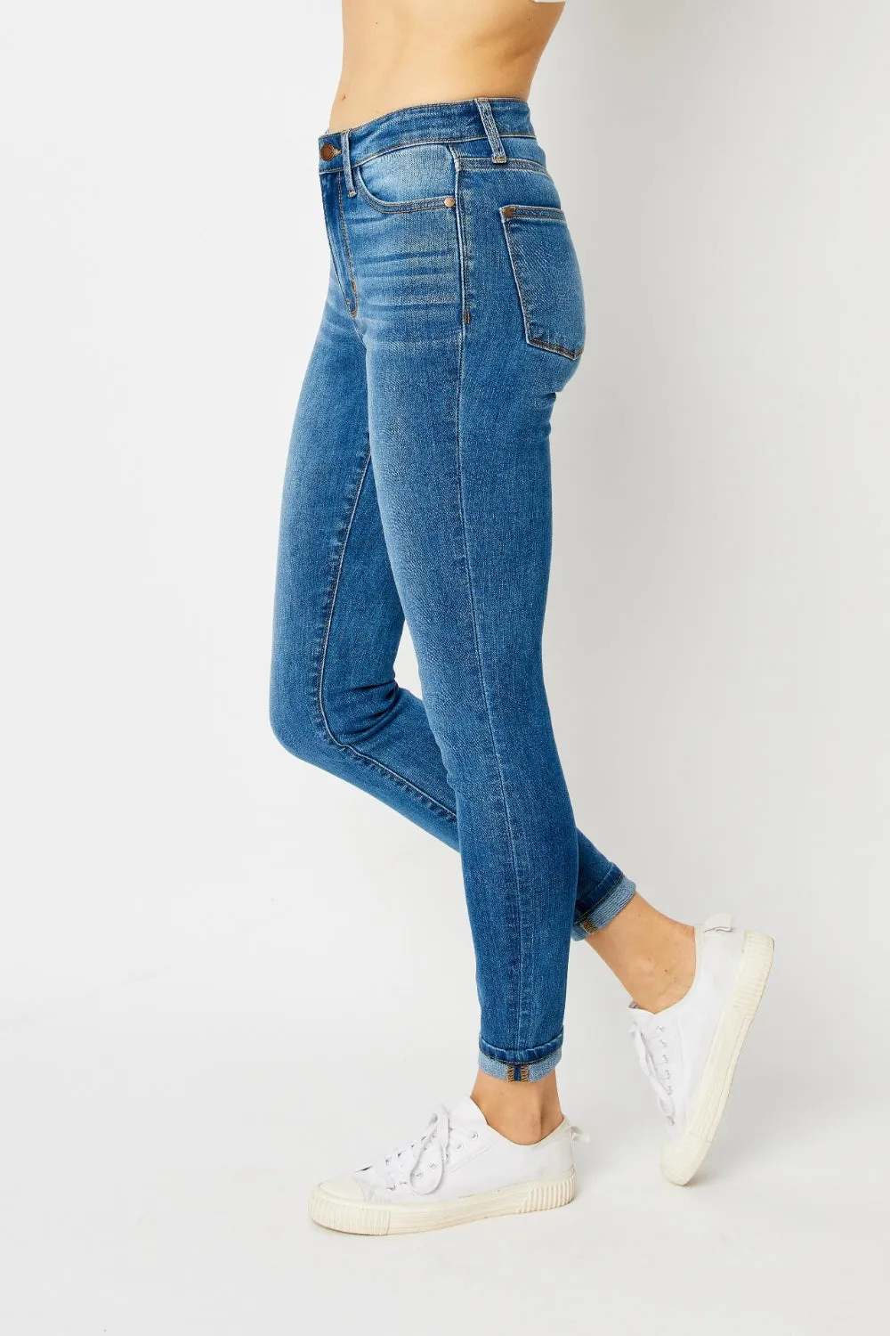 Judy Blue Cuffed Hem Skinny Jeans