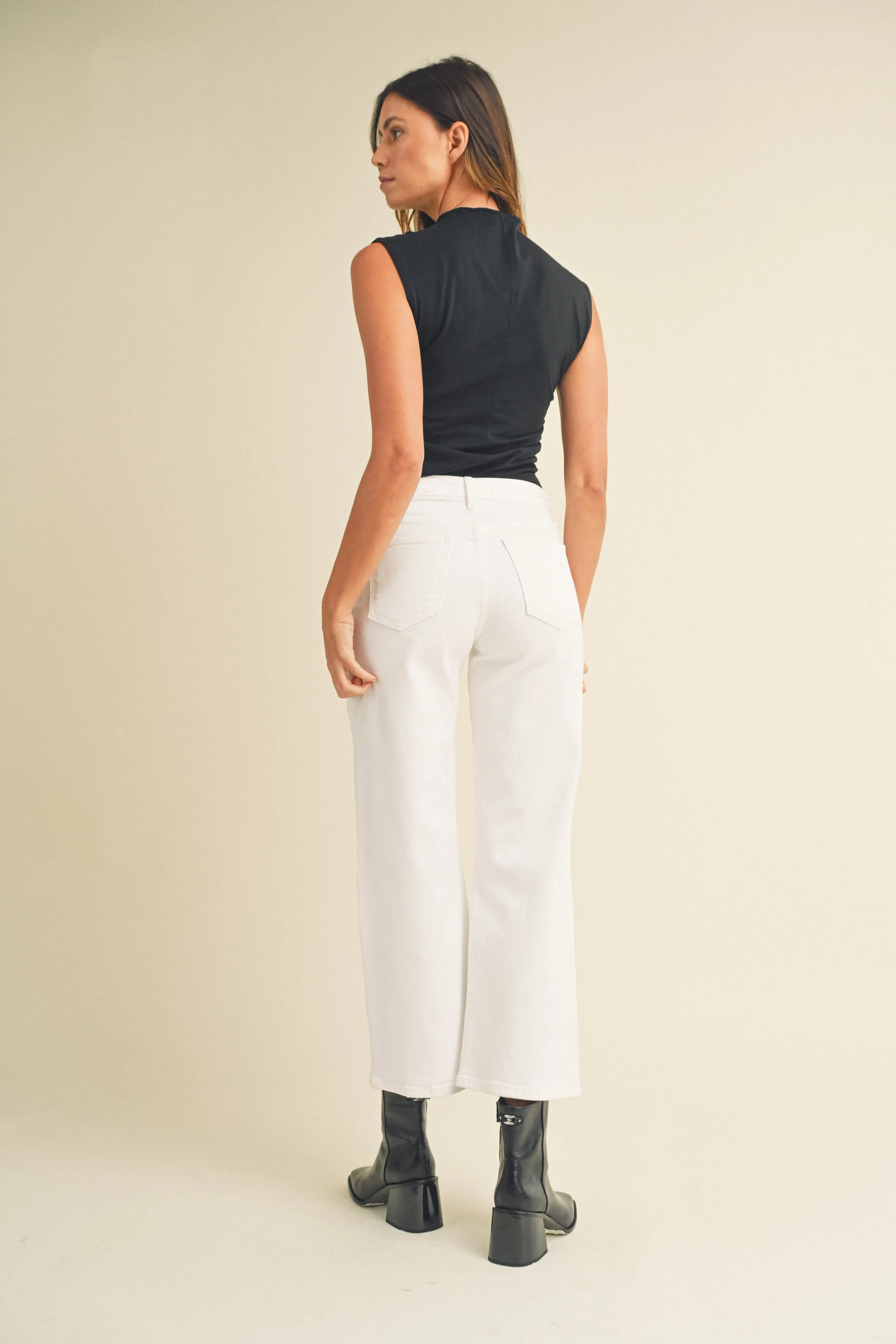 Marian Wide Leg Jeans White