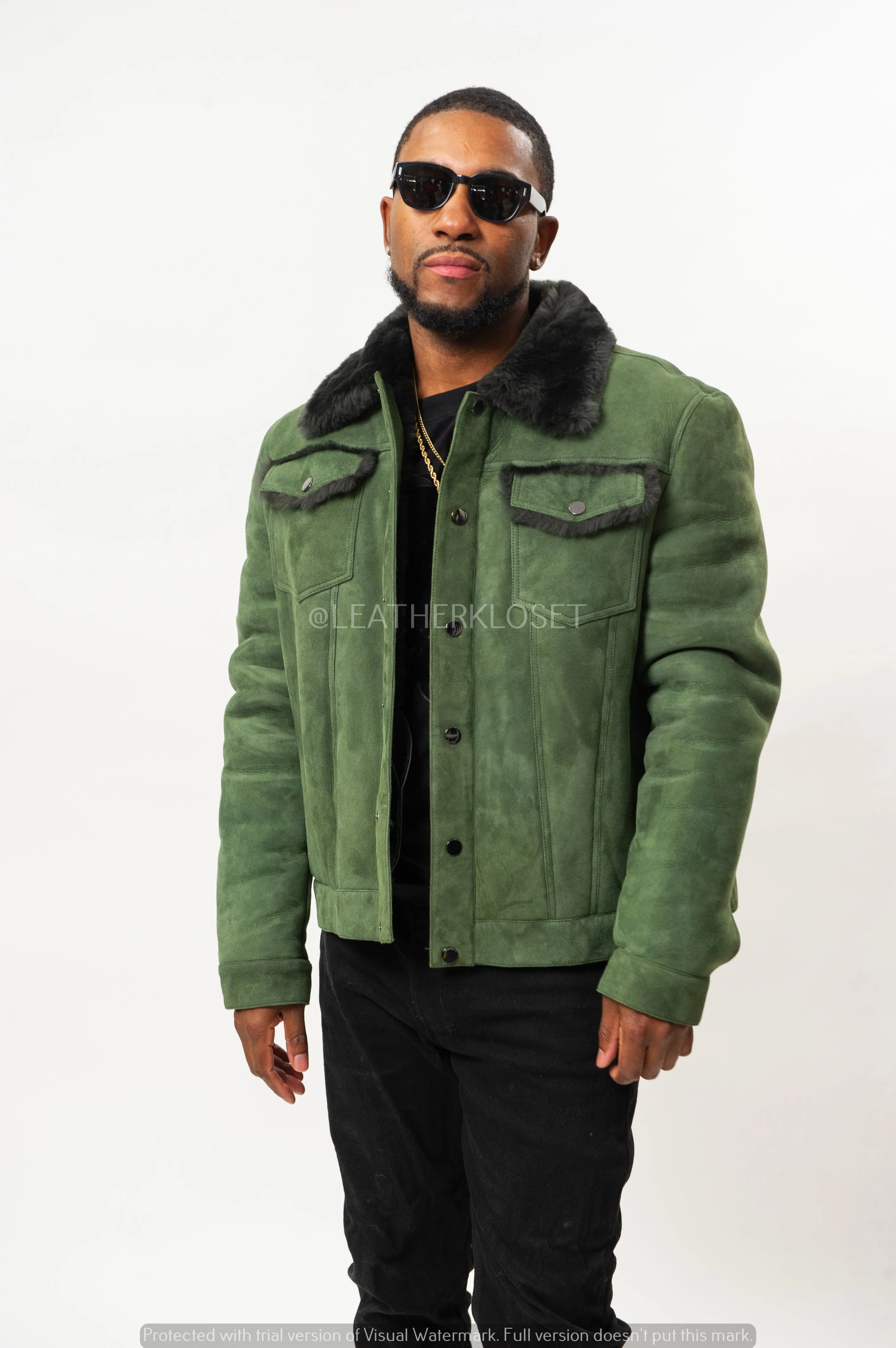 Men's Troy Shearling Jacket [Green]