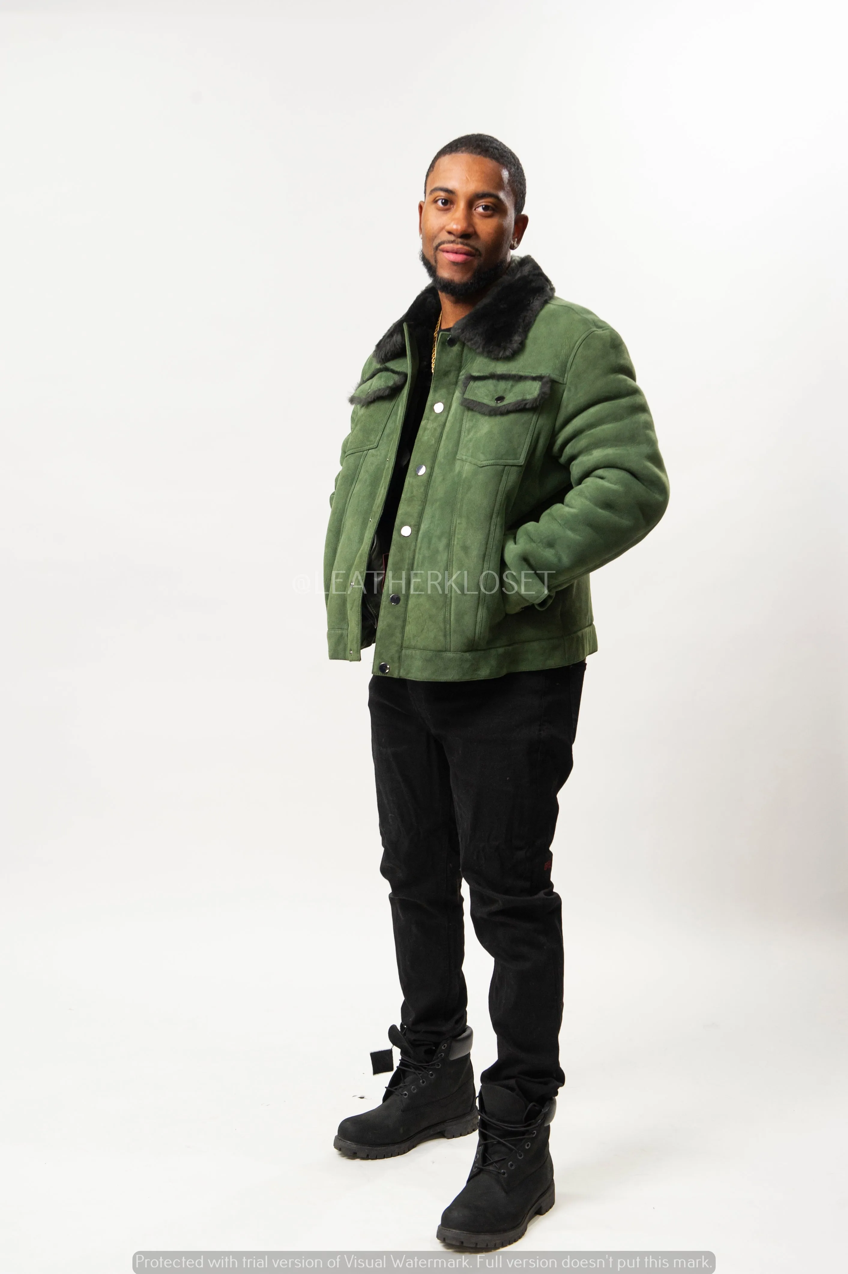 Men's Troy Shearling Jacket [Green]