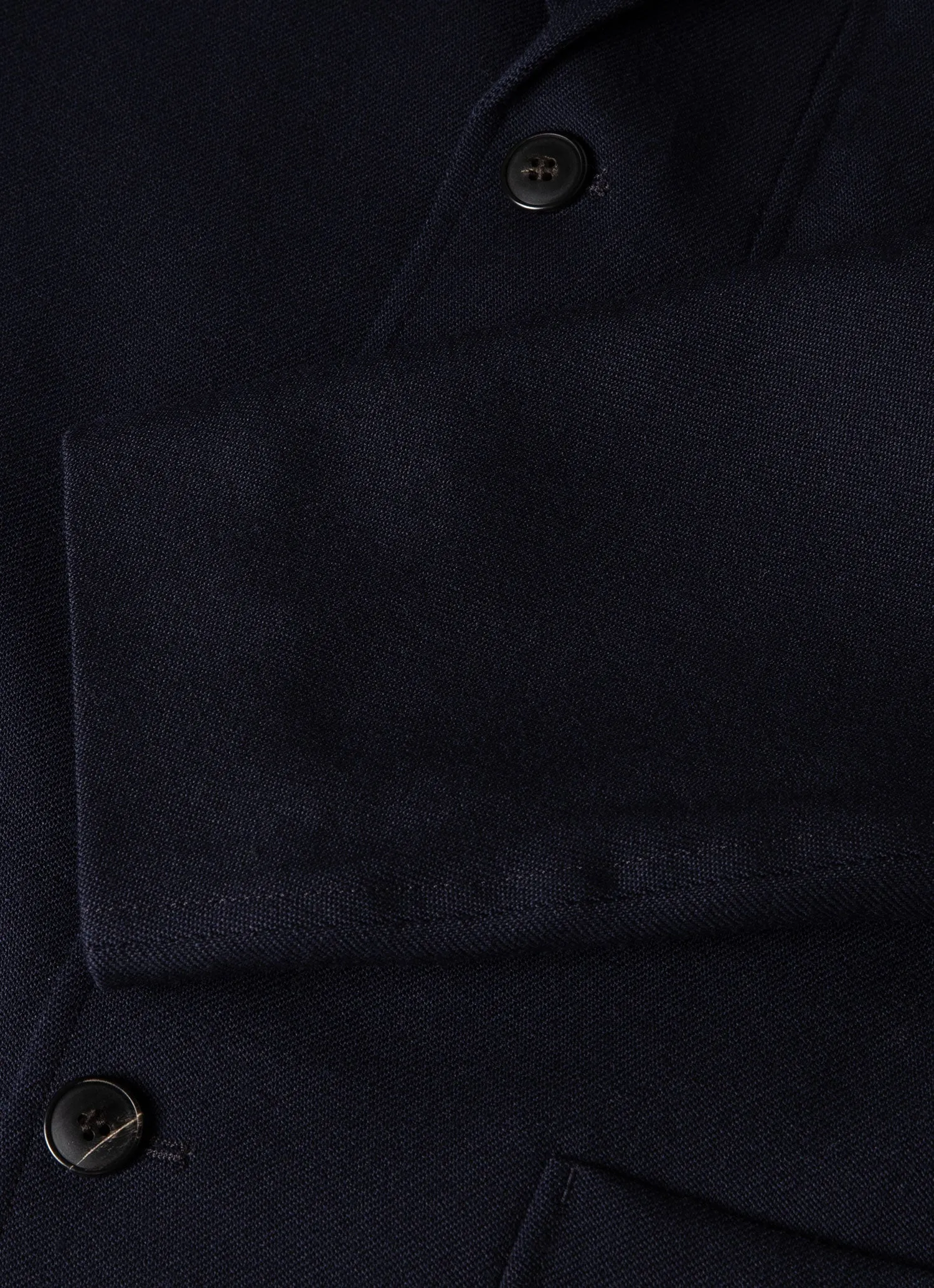 Men's Wool Twill Two-Piece Suit in Dark Navy