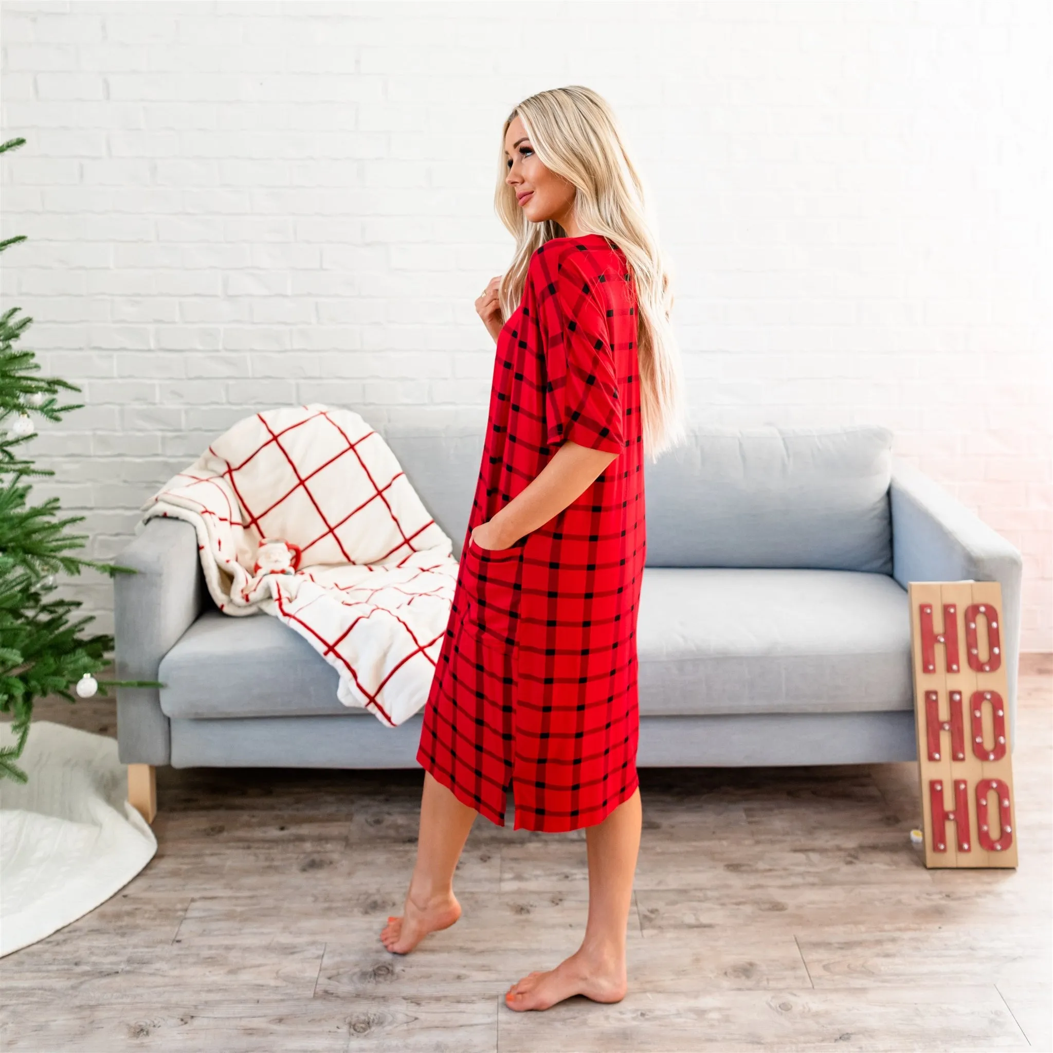 Noel House Dress: Red Plaid