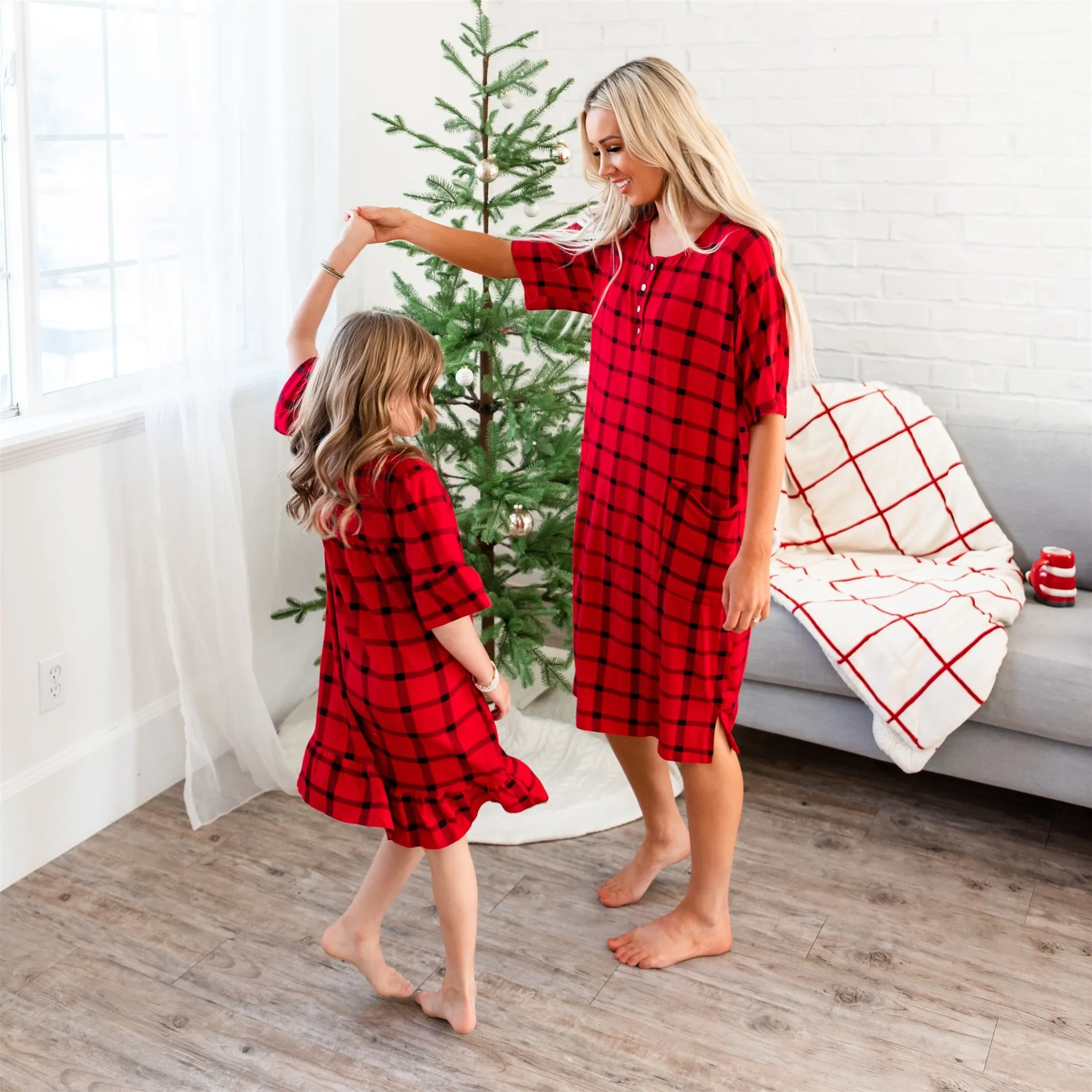 Noel House Dress: Red Plaid