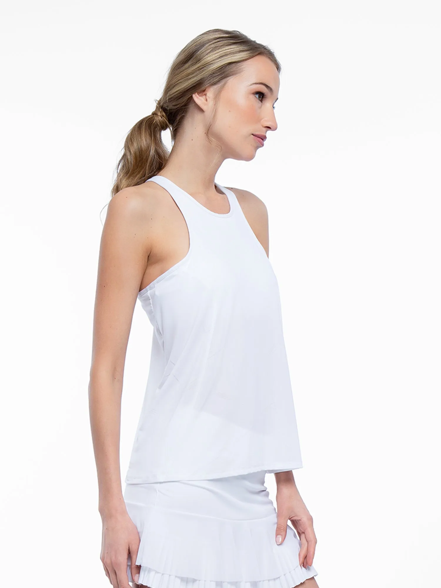 Nora Halter Neck Active & Tennis Tank - White