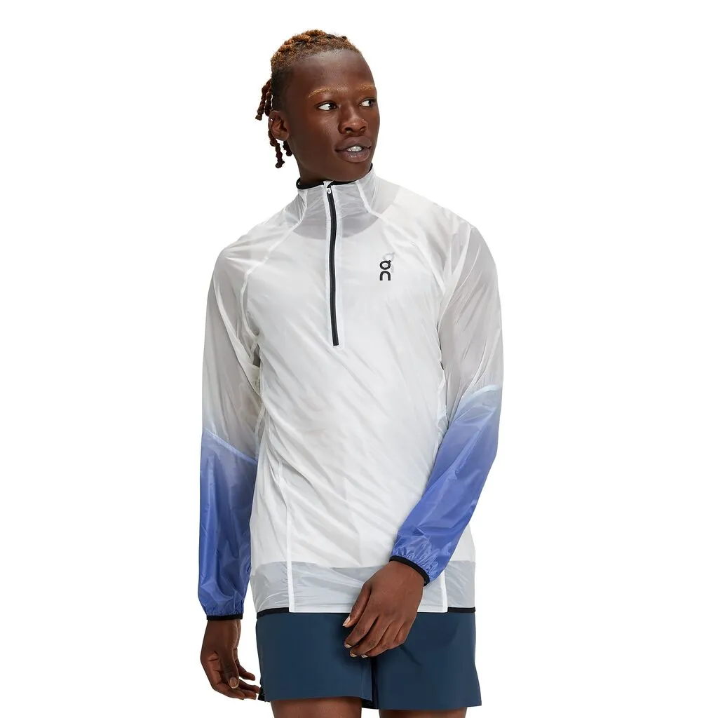 On Running Zero Jacket (Mens) - Undyed White/Cobalt