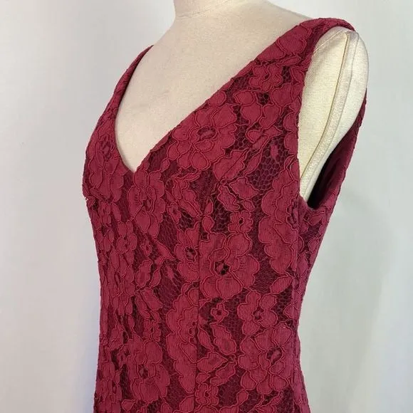 RalphLaurenWine Lace Gown