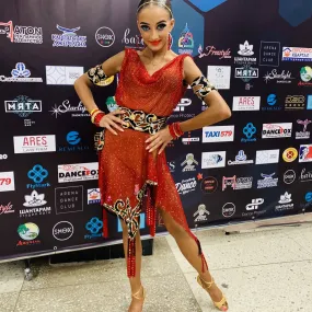 Red Latin Dress made by Fati Couture