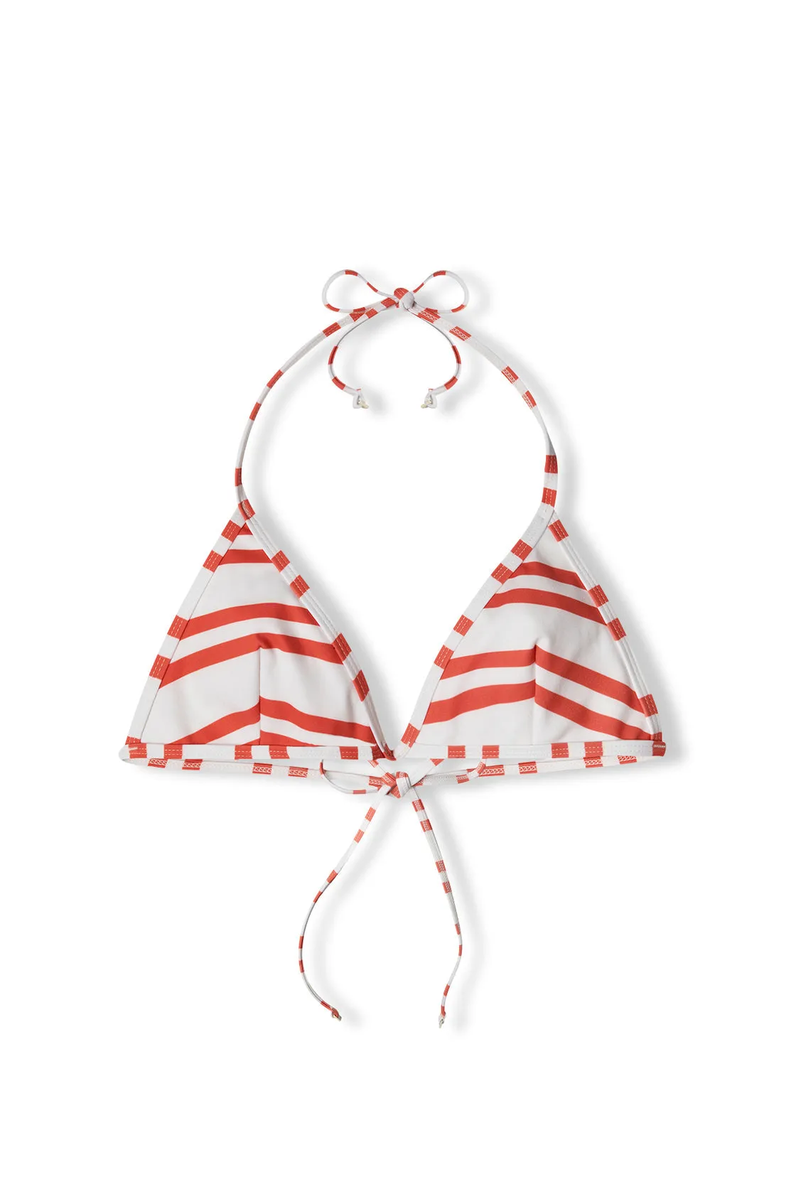 Red Stripe Halter Triangle