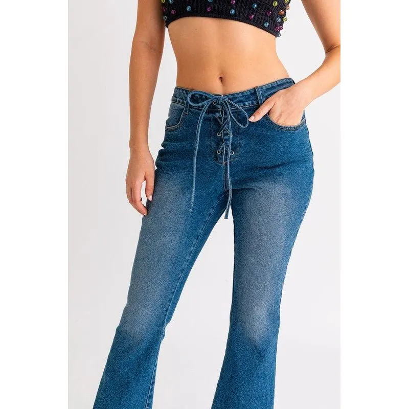 Retro Lace Up Jean