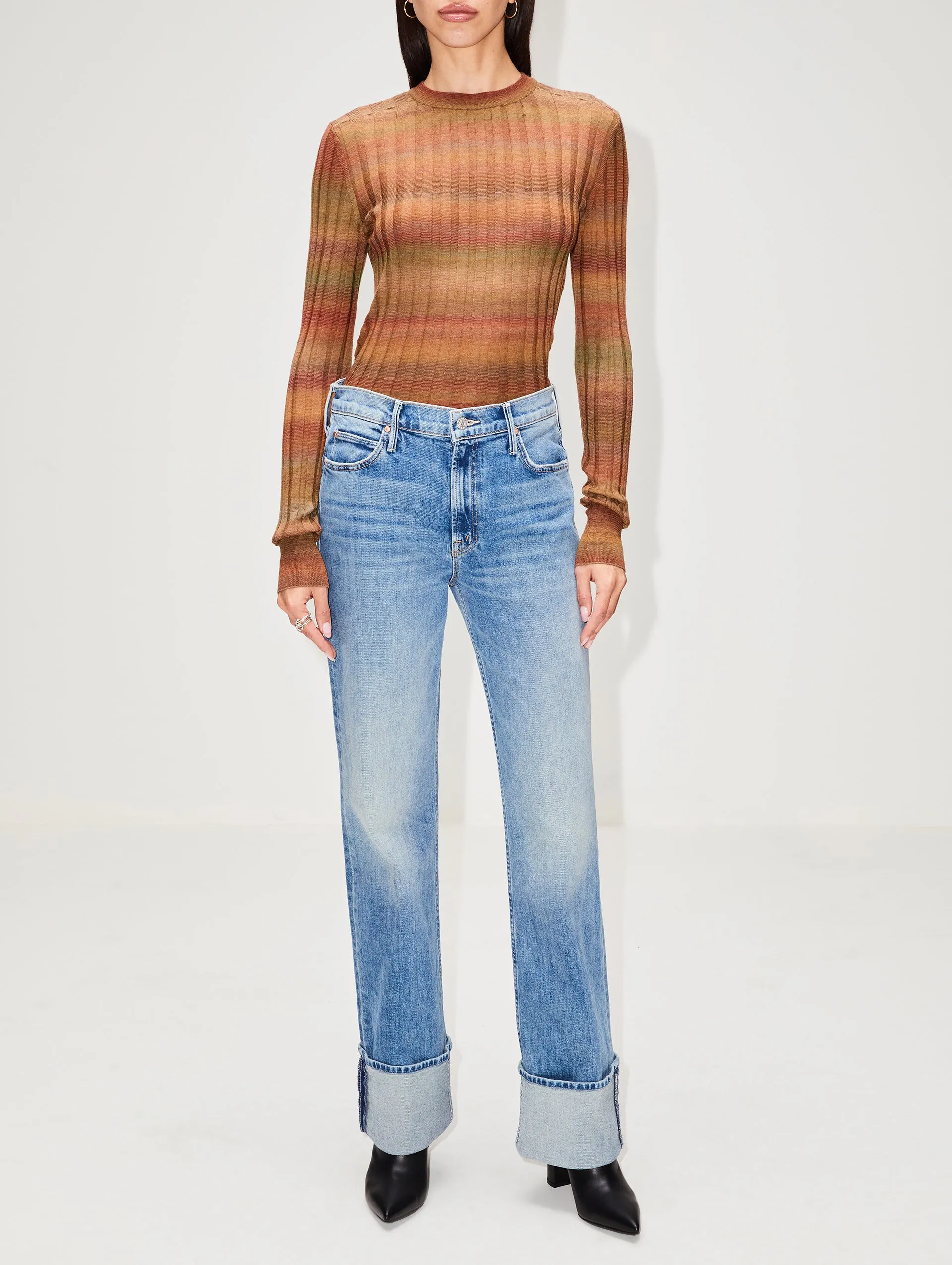 Rib Slim Pullover Top